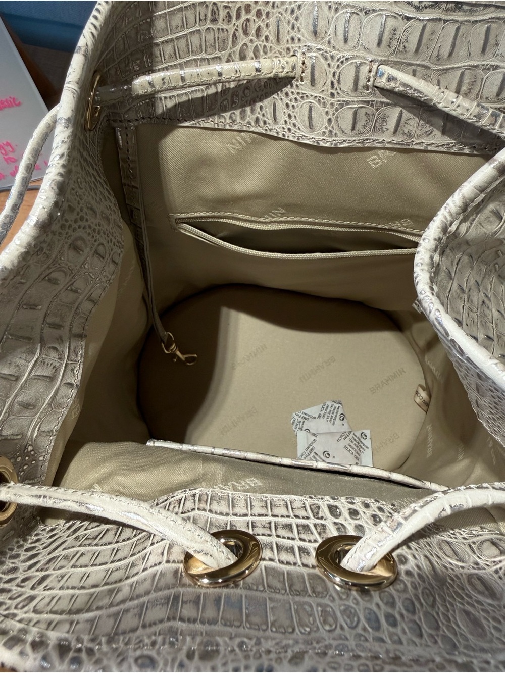 Brahmin Mini Melbourne Oyster Backpack - Picture 7 of 8